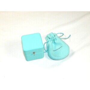 Tiffany & Co Blue Ring Box & Pouch Set
